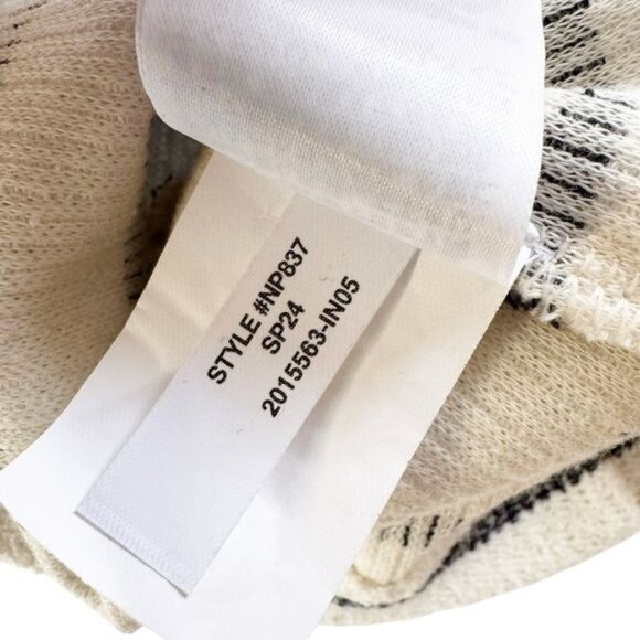 Madewell Cotton Blend Split Crewneck Cardigan Tank Cream Navy Size XS - Picture 9 of 12